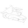 Mexen Axel R40 Badewannenarmatur mit Duschset, Chrom - 7383R40-00