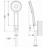 Mexen Axel R40 Badewannenarmatur mit Duschset, Chrom - 7383R40-00