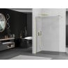 Mexen Kioto Duschabtrennung Walk-in 95 x 200 cm, transparent 8 mm, gold - 800-095-101-50-00