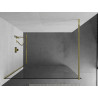 Mexen Kioto Duschwand Walk-in 155 x 200 cm, transparent 8 mm, Gold - 800-155-101-50-00