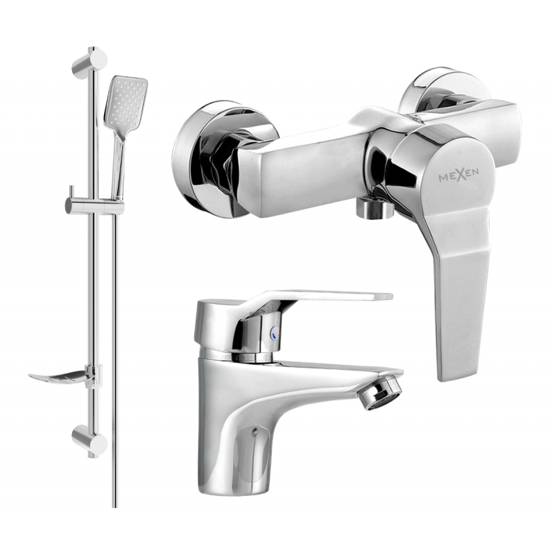 Mexen Caro DF62 Duschset, Chrom - 746604DF62-00
