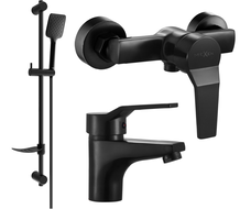 Mexen Caro DF62 Duschset, schwarz - 746604DF62-70