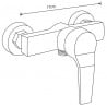 Mexen Caro DF62 Duscharmatur mit Duschset, Chrom - 74664DF62-00