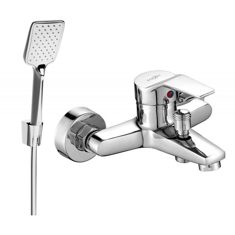 Mexen Caro R62 Badewannenarmatur mit Duschset, Chrom - 74663R62-00