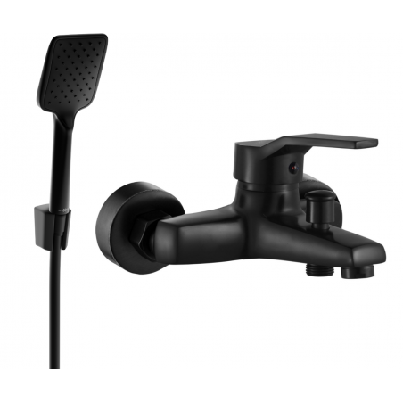 Mexen Caro R62 Badewannenarmatur mit Duschset, schwarz - 74663R62-70
