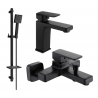 Mexen Cetus DQ45 Badewannen-Set, schwarz - 744303DQ45-70