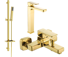 Mexen Cetus DQ77 Badewannen-Set, gold - 744313DQ77-50