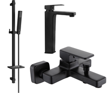 Mexen Cetus DQ77 Wannenset, Schwarz - 744313DQ77-70