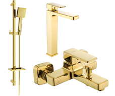 Mexen Cetus DQ45 Badewannenset, golden - 744313DQ45-50