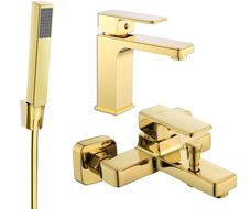 Mexen Cetus R77 Badezimmerset, Gold - 744303R77-50