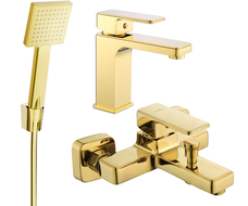 Mexen Cetus R45 Badewannen-Set, gold - 744303R45-50
