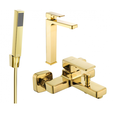Mexen Cetus R77 Badewannen-Set, Gold - 744313R77-50