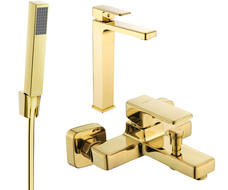 Mexen Cetus R77 Badewannen-Set, Gold - 744313R77-50
