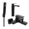 Mexen Cetus R77 Badewannen-Set, schwarz - 744313R77-70
