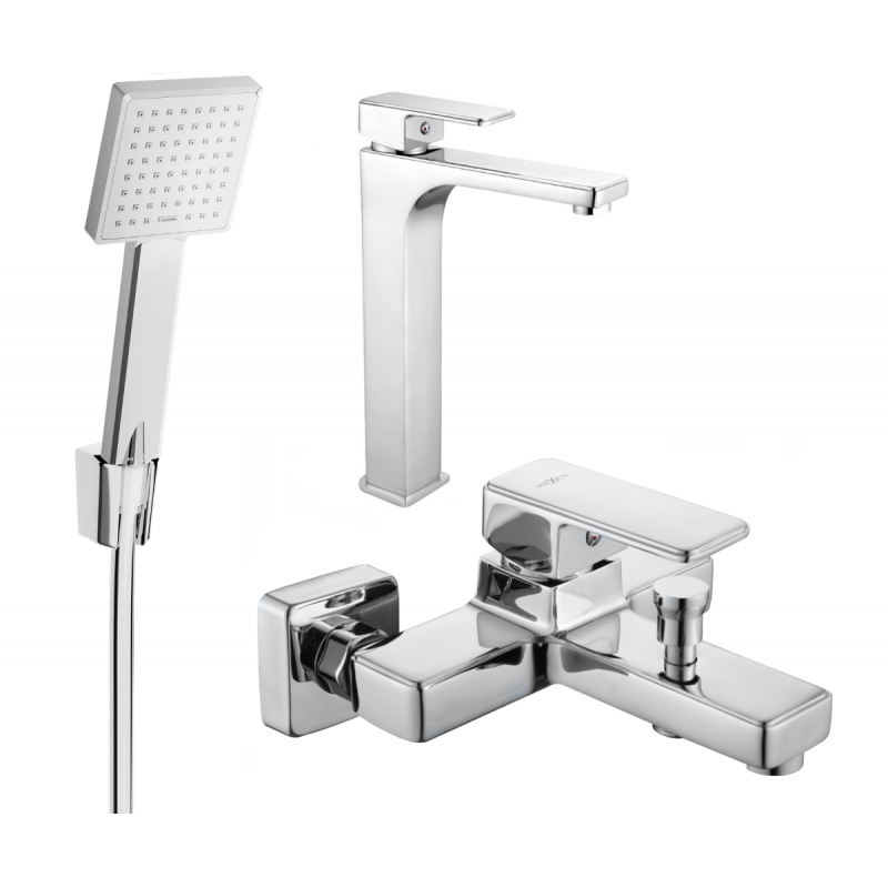 Mexen Cetus R45 Badewannen-Set, Chrom - 744313R45-00