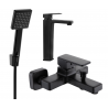 Mexen Cetus R45 Badewannen-Set, schwarz - 744313R45-70