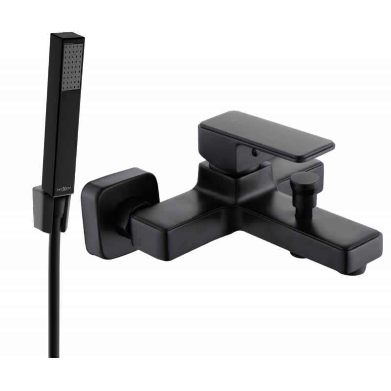 Mexen Cetus R77 Badewannenarmatur mit Duschset, schwarz - 74433R77-70