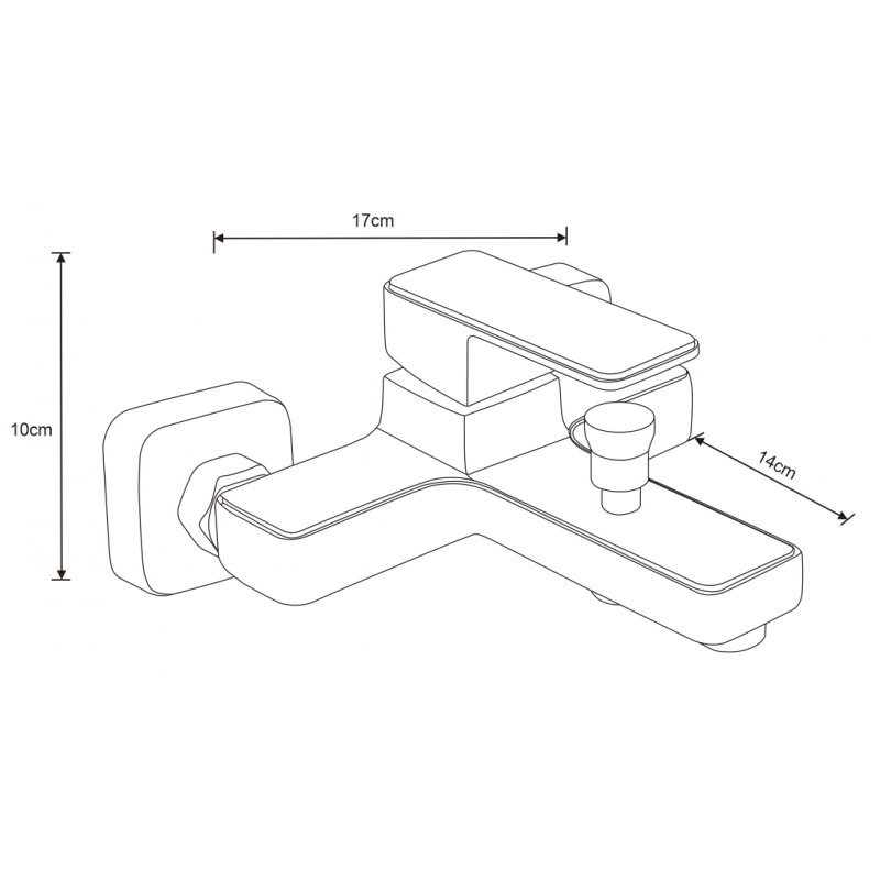 Mexen Cetus R45 Badewannenarmatur mit Duschset, Chrom - 74433R45-00