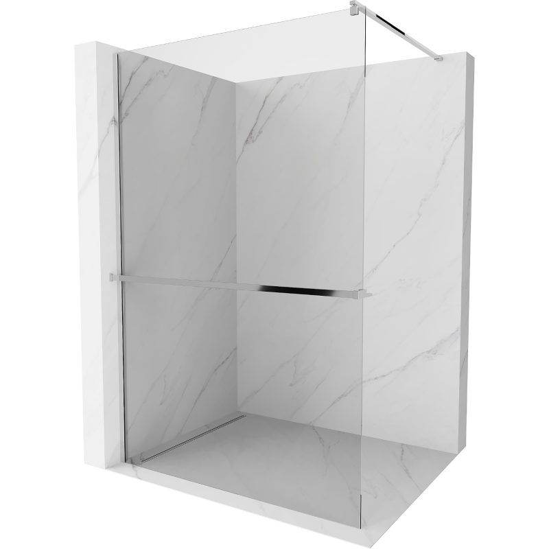 Mexen Kioto+ Duschwand mit Regal Walk-in 75 x 200 cm, transparent, chrom - 800-075-121-01-00