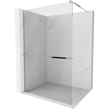 Mexen Kioto+ Duschwand mit Regal Walk-in 95 x 200 cm, transparent, Chrom - 800-095-121-01-00
