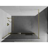 Mexen Kioto+ Duschwand mit Regal Walk-in 105 x 200 cm, transparent, gold - 800-105-121-50-00
