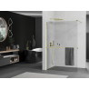 Mexen Kioto+ Duschwand mit Regal Walk-in 125 x 200 cm, transparent, gold - 800-125-121-50-00