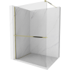 Mexen Kioto+ Duschwand mit Regal Walk-in 135 x 200 cm, transparent, gold - 800-135-121-50-00