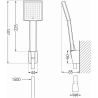 Mexen Cetus R45 Badewannenarmatur mit Duschset, schwarz - 74433R45-70