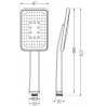 Mexen R-54 1-Funktions-Handbrause, weiß/chrom - 79554-21