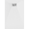 Mexen Hugo rechteckige SMC-Dusche 80 x 70 cm, weiß, Inox-Abdeckung - 42107080-X