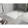 Mexen Hugo SMC rechteckige Duschwanne 160 x 80 cm, weiß, Inox-Abdeckung - 42108016-X