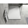 Mexen Hugo rechteckige Duschwanne SMC 140 x 80 cm, weiß, Abdeckung Inox - 42108014-X