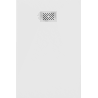 Mexen Hugo rechteckige Duschwanne SMC 120 x 80 cm, weiß, Inox-Abdeckung - 42108012-X