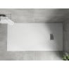 Mexen Hugo rechteckige Duschwanne SMC 170 x 80 cm, weiß, Abdeckung Inox - 42108017-X