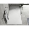 Mexen Hugo rechteckige Duschwanne SMC 180 x 80 cm, weiß, Abdeckung Inox - 42108018-X