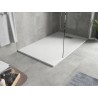 Mexen Hugo rechteckige Duschwanne SMC 140 x 90 cm, weiß, Abdeckung Inox - 42109014-X