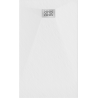 Mexen Hugo rechteckige Duschwanne SMC 150 x 90 cm, weiß, Abdeckung Inox - 42109015-X