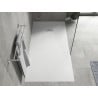 Mexen Hugo rechteckige Duschwanne SMC 180 x 90 cm, weiß, Blende aus Inox - 42109018-X