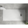 Mexen Hugo rechteckige Duschwanne SMC 170 x 90 cm, weiß, Inox-Abdeckung - 42109017-X