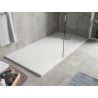 Mexen Hugo rechteckige Duschwanne SMC 180 x 90 cm, weiß, Blende aus Inox - 42109018-X