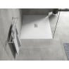 Mexen Hugo rechteckige Duschwanne SMC 120 x 100 cm, weiß, Abdeckung Inox - 42101012-X
