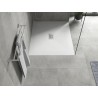 Mexen Hugo rechteckige Duschwanne SMC 130 x 100 cm, weiß, Inox-Abdeckung - 42101013-X