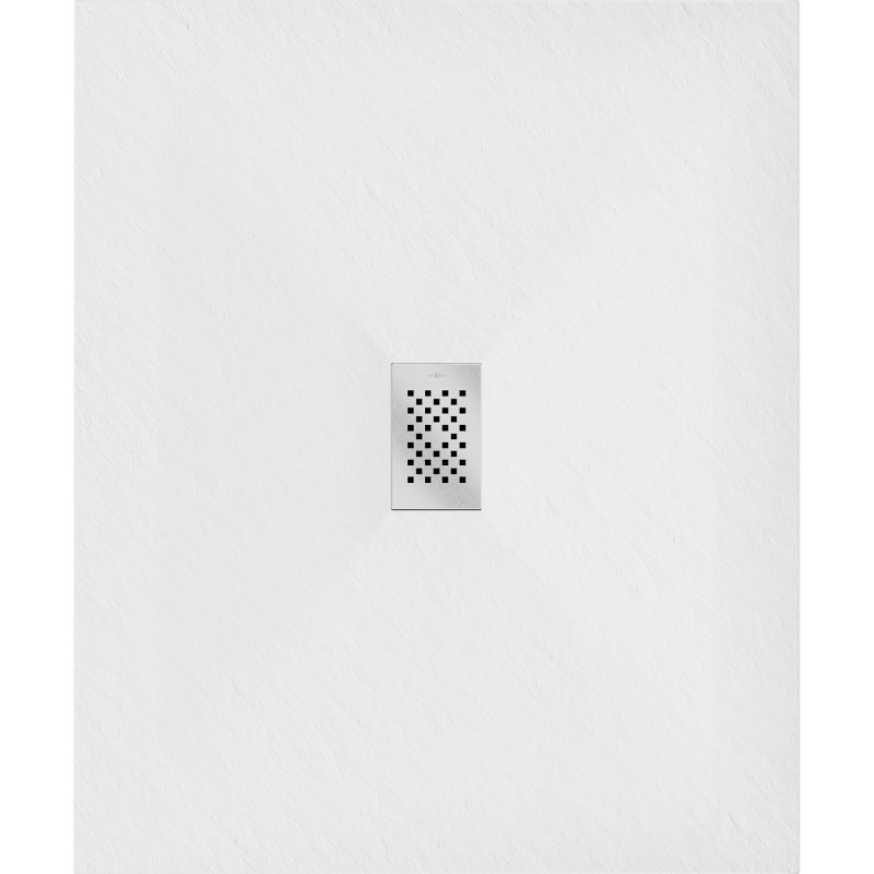 Mexen Hugo Rechteckige Duschwanne SMC 130 x 100 cm, weiß, Abdeckung aus Inox - 42101013-X