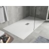 Mexen Hugo rechteckige Duschwanne SMC 180 x 100 cm, weiß, Abdeckung Inox - 42101018-X