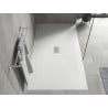 Mexen Hugo rechteckige Duschwanne SMC 170 x 100 cm, weiß, Abdeckung Inox - 42101017-X