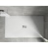 Mexen Hugo rechteckige Duschwanne SMC 170 x 100 cm, weiß, Abdeckung Inox - 42101017-X