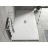 Mexen Hugo rechteckige Duschwanne SMC 180 x 100 cm, weiß, Abdeckung Inox - 42101018-X