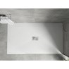 Mexen Hugo rechteckige Duschwanne SMC 200 x 100 cm, weiß, Abdeckung Inox - 42101020-X