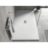 Mexen Hugo rechteckige Duschwanne SMC 170 x 100 cm, weiß, Abdeckung Inox - 42101017-X