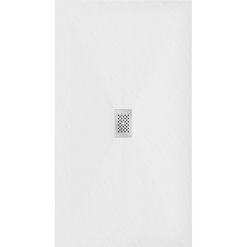 Mexen Hugo Rechteckige SMC-Duschwanne 170 x 100 cm, weiß, Inox-Abdeckung - 42101017-X
